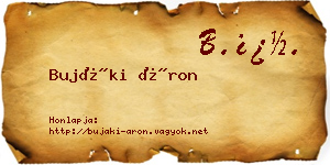 Bujáki Áron névjegykártya